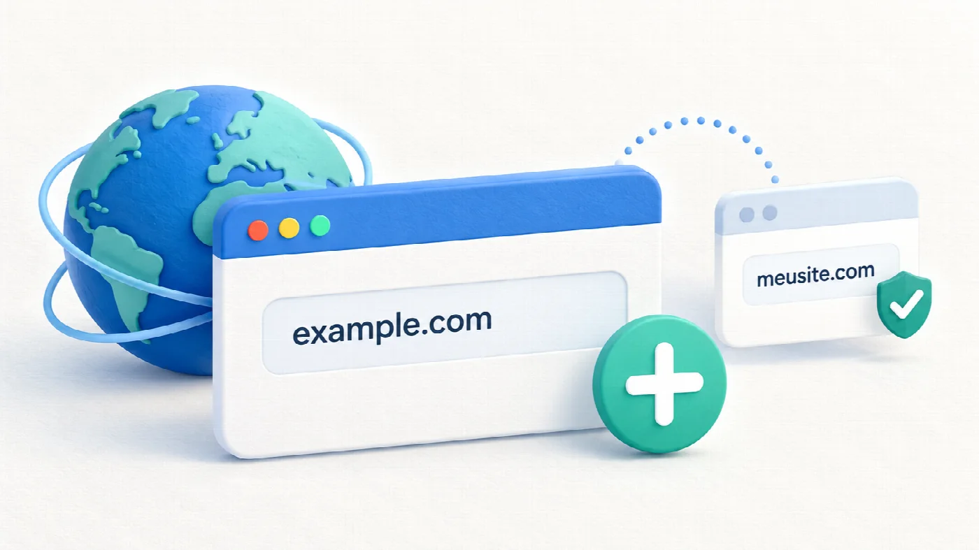Cadastro de um site como propriedade para acompanhamento